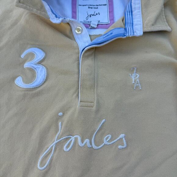 Joules Polo Shirt Women’s M/L US 12 Yellow Prep Style - Picture 4 of 5
